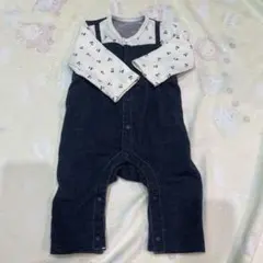 デニム風ロンパース 60~70cm チェリー柄