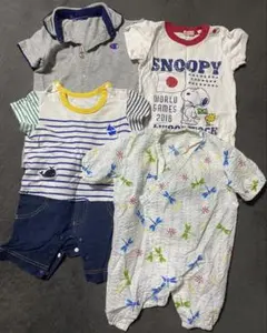 男の子 夏用ロンパース8点セット 50〜60 60〜70