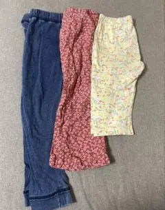 ユニクロ　レギンス　花柄キッズパンツ 100cm H&M 3枚セット
