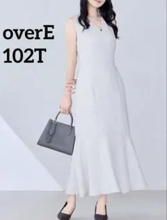 overE コットンレースワンピース 25SS プラム 96 コットンレース