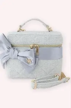 ⋱ NICE CLAUP ⋰ ノベルティ バニティバッグ サックスブルー