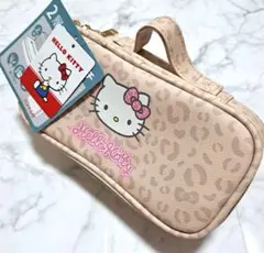Hello Kitty ハローキティ 2層マルチポーチ ヒョウ柄