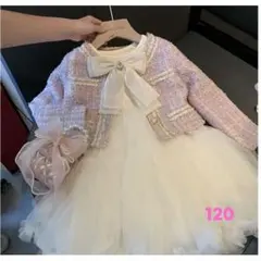 ▼120 フォーマルワンピース チュール 七五三 卒園式入学式 入園式 季節服0