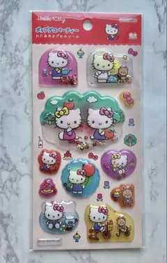 ポップデコパーティー　わたあめカプセルシール　ハローキティー