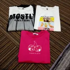 ピンクラテ カットソー 3枚セット M
