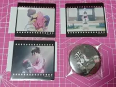 鬼滅の刃 お楽しみくじ フィルム風クリアカード 缶バッジ 恋雪 狛治