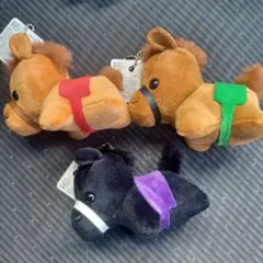 Seria セリア　馬グッズ　競走馬　マスコットキーホルダー　3種セット