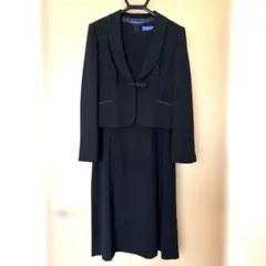 東京ソワール　礼服　黒 ワンピーススーツ ジャケット付　春夏秋冬　11号