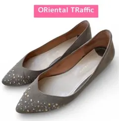 【ORiental TRaffic 】スエード ビジューパンプス　23.5cm