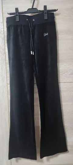 フリース フレアパンツ 黒