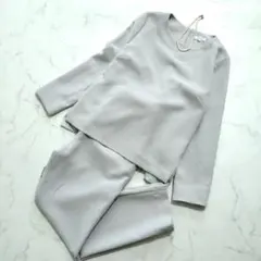 プラステ◇PLST パンツセットアップ M　フォーマル対応　薄グレー