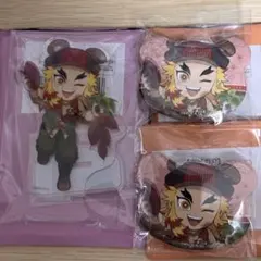 鬼滅の刃 実りの秋まつり アクスタ くま缶バッジ 煉獄杏寿郎