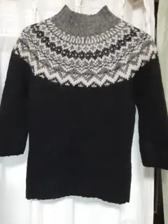 ノルディック柄 ニット