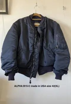 ALPHA B15-C フライトジャケット USA製 XL