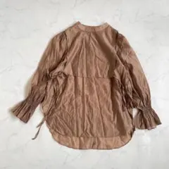 MADEMOISELLE ROPE' ブラウス　ケープ　シアーシャツ　長袖　Mのサムネイル