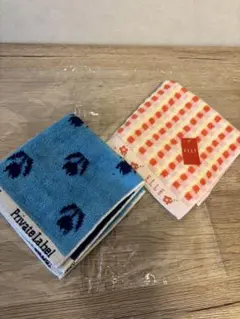 Private Label 青花柄タオルとELLEチェックタオルセット