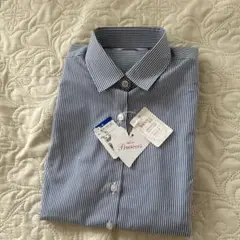 新品 洋服の青山 n-linePrecious 長袖シャツ　ストライプ