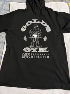 GOLD'S GYM × 100 ATHLETIC 半袖パーカーT ゴールドジム