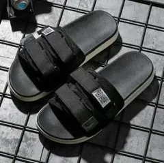 )夏 ビーチサンダル メンズ スポーツ サンダル 靴 ミュール 厚底 フラッ4