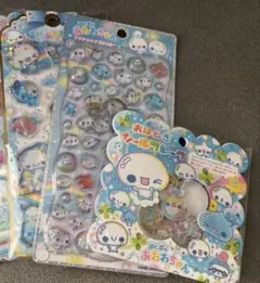 ぷくぷくあわわちゃん　ボンボンドロップ　ウォーターシール　おはじき　3枚組