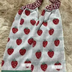 いちご柄タオルエプロン2枚セット