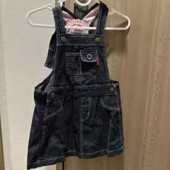 ミキハウス デニムジャンバースカート L90-100