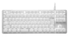 ホワイト 有線キーボード バックライト機能付き