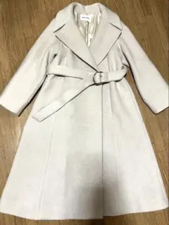 【裾上げあり】EMMEL REFINESベルテッド フレア ロングコートXS