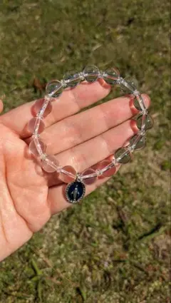 ✨️高品質！✨️ガネーシュヒマール水晶と不思議のメダイのブレスレット