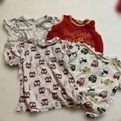 ベビー服 半袖Tシャツ 3枚セット 乗り物 動物のサムネイル