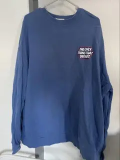 青 長袖 トレーナー