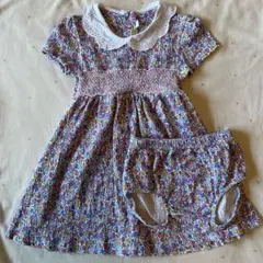 【美品】Jojomamanbebe ジョジョママンべべ 花柄 ワンピース