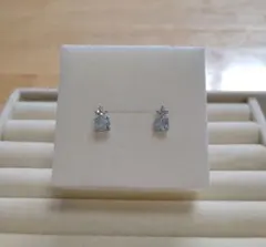 アクアマリン デザインピアス