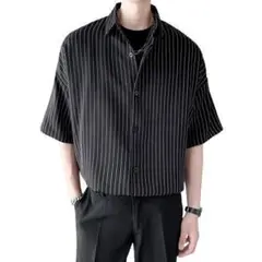 半袖 シャツ L メンズ ストラップシャツ 夏服 速乾 ストラップ 涼感