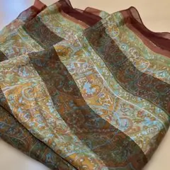 シルク100% スカーフ　100cm✖️100cm