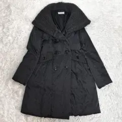 美品　バーニーズニューヨーク　ダウンコート　グレー　38 ビッグカラー　ウール