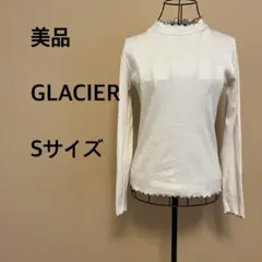 【美品】GLACIER/レディース/長袖/トップス/アイボリー/ハイネック/リブ