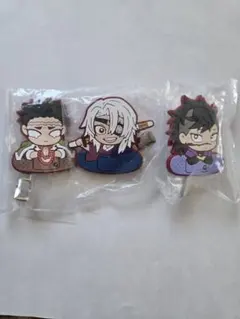 【新品未開封】鬼滅の刃 キャラばんちょうこう ラバーヘアクリップ 柱3点セット