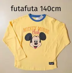 新品 futafuta ミッキー ロンＴ ディズニー 140cm イエロー