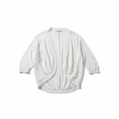 キューティーブロンド ゆったりドルマンカーディガン L 白 身幅広め ワールド