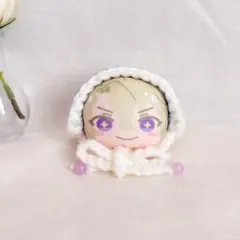 ヘッドドレス おまんじゅう 10cm レース通常 フリル 紫 パープル