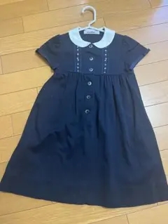 familiar 110cm ネイビー 半袖ワンピース