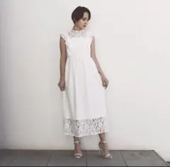 【美品】カエン　ウエディングドレス ホワイト レース