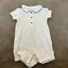 ホワイト 襟付き　ユニクロロンパース　70cm
