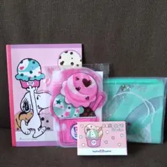 サーティワン　グッズ　キラキラポーチ　セット　絆創膏　ノート　キャニスターバッグ