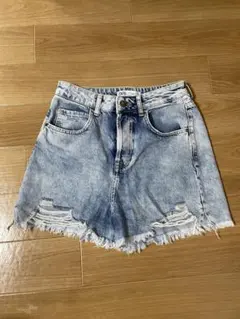 ZARA デニムショートパンツ ダメージ加工