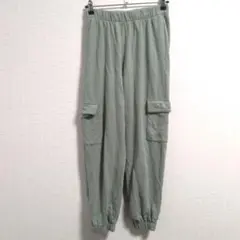 ホリスター カーゴ スウェット パンツ ウルトラハイライズ カーキ M 裏毛