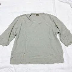 DRAWSTRINGS 3XL 若草色 五分袖チュニック モスグリーン