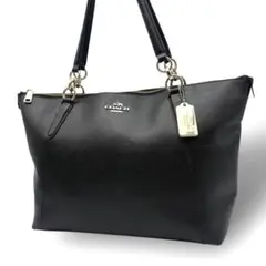 COACH コーチ トートバッグ 肩掛け レザー ブラック ビジネス 通勤 A4
