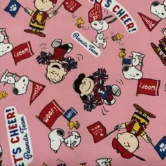 ２枚　約縦98×100㎝　SNOOPY 生地　はぎれ